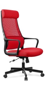 Black Frame Office Chair Red
