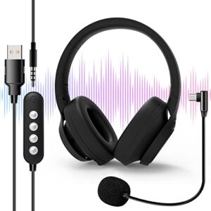 Foldable PC Headsets with Microphone