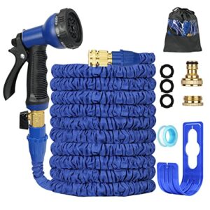 Expandable Garden Hose Pipe 100ft - Expanding Hose Pipe with 8 Function Spray Gun|Flexible Garden Watering Magic Hose Anti-Leakage Lightweight Easy to use (100ft