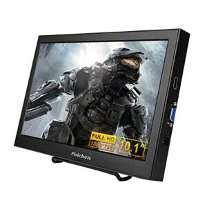 Portable Monitor - Pisichen 10.1 inch CCTV Monitor Ultra HD 1366x768 IPS LCD/LED Screen Small Monitor with VGA HDMI input