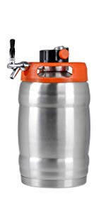 growler beer keg jug tumbler stainless steel pressurized insulated tap dispenser 1 gallon 128 ounce