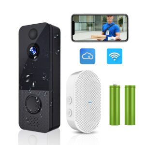 Wireless Video Doorbell Camera Wi-Fi with Motion Detector and Chime
