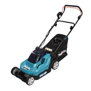 Makita DLM382CT2 Twin 18V (36V) Li-ion LXT 38cm Lawnmower Complete with 2 x 5.0 Ah Batteries and Twin Port Charge