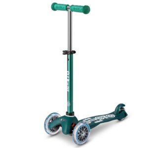 Mini Micro Deluxe Eco Scooter Green 2-5 Years Tilt And Lean Toddler Girls Childrens 3 Wheel Micro Scooters Lightweigh