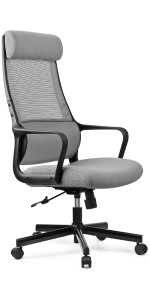 Black Frame Office Chair Grey