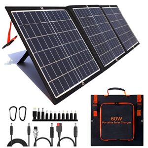 Portable Solar Panel 60W Foldable Solar Panel Charger Kit for Jackery Power Station